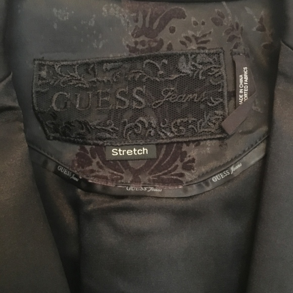 GUESS Cropped Black Blazer With Back Tie Detail Size XS - Picture 7 of 8